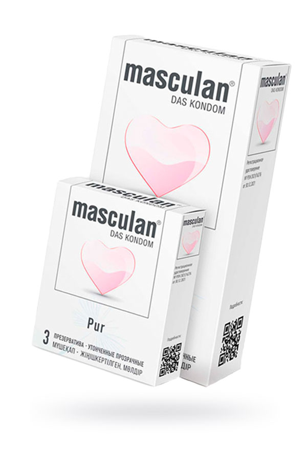 Презервативы Masculan, 18,5 см, Ø 5,3 Ультратонкие с увеличенным количеством смазки,  (Pur)