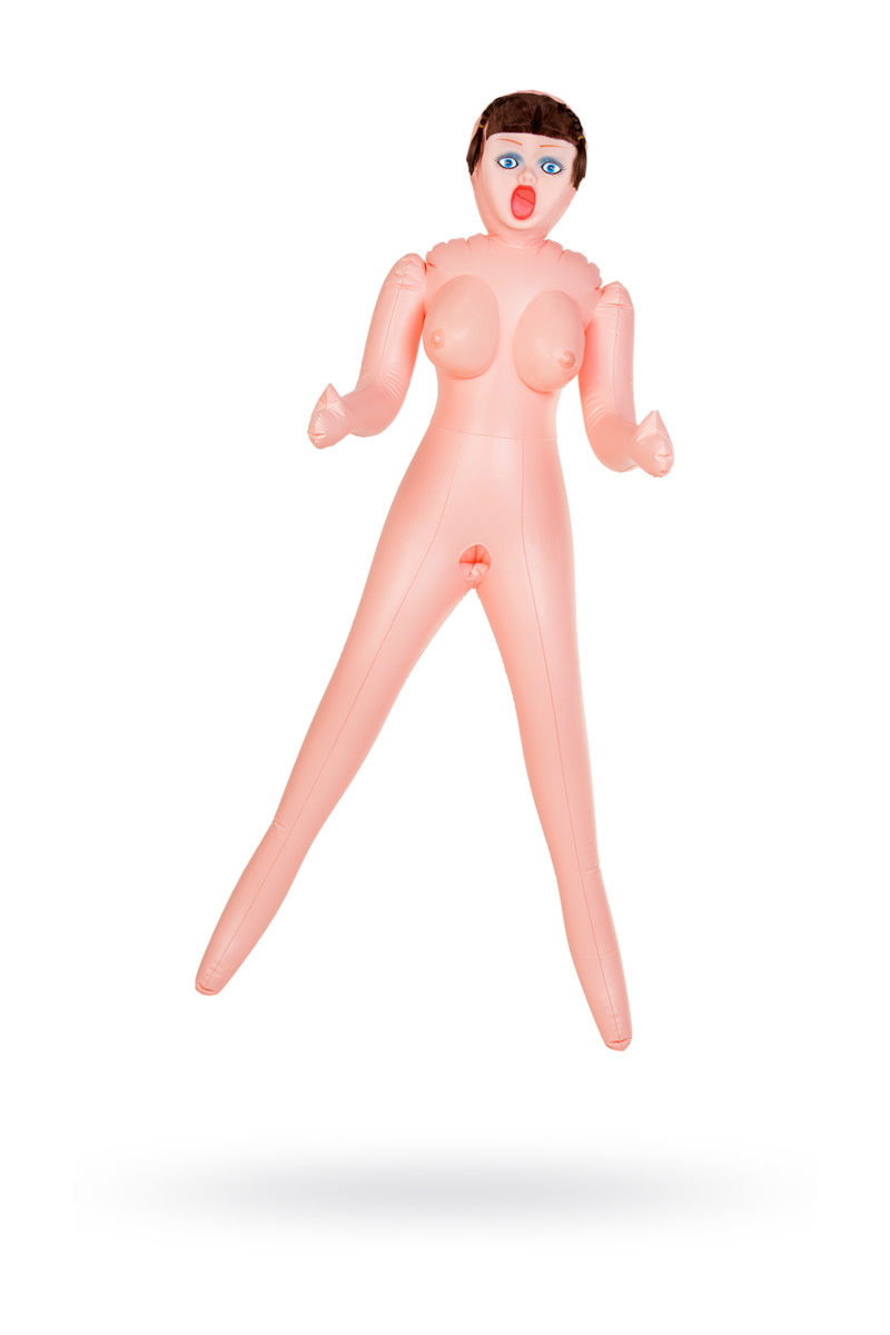Кукла надувная Dolls-X by TOYFA Grace, шатенка, с тремя отверстиями, кибер вставка: вагина-анус (арт. 117013)