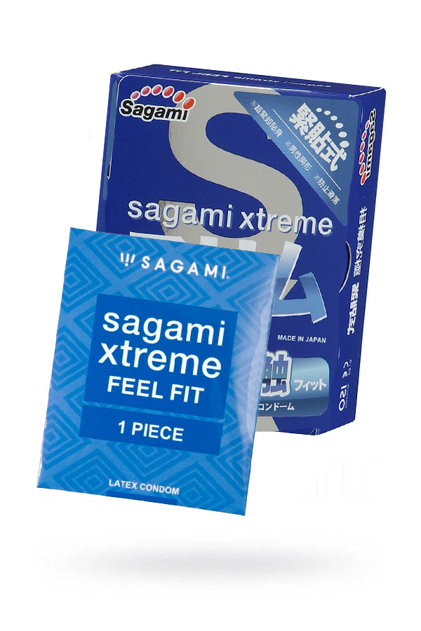 Презервативы Sagami Xtreme Feel Fit, супероблегающие, латекс, 19,5 см, 5,1 см