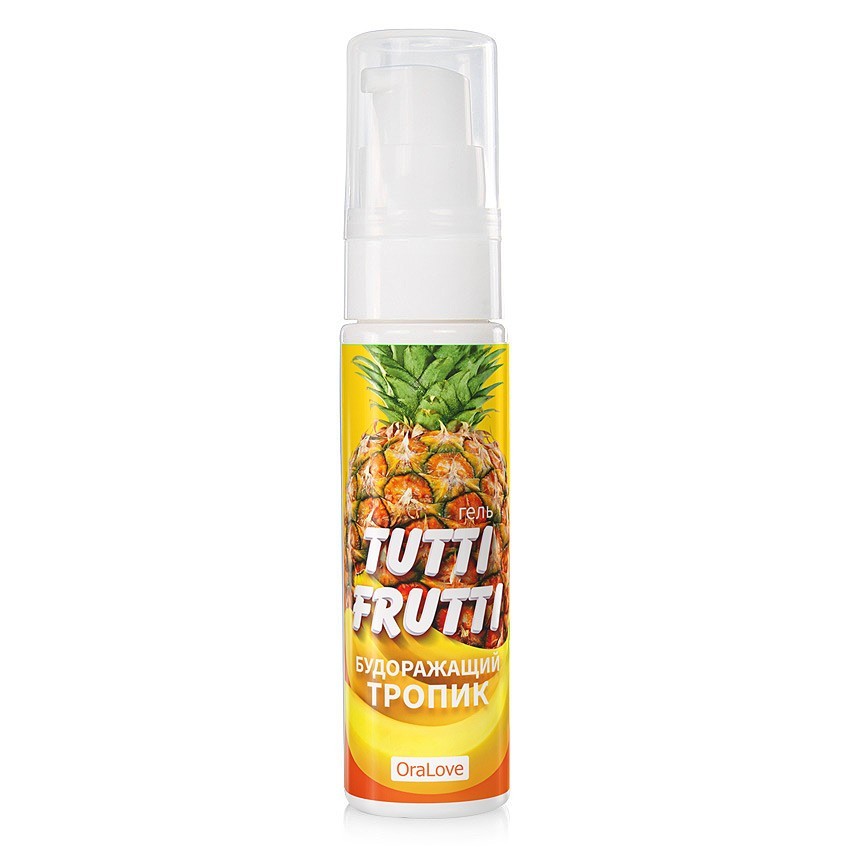 Съедобная гель-смазка TUTTI-FRUTTI для орального секса со вкусом тропик, 30 г (арт. LB-30004)