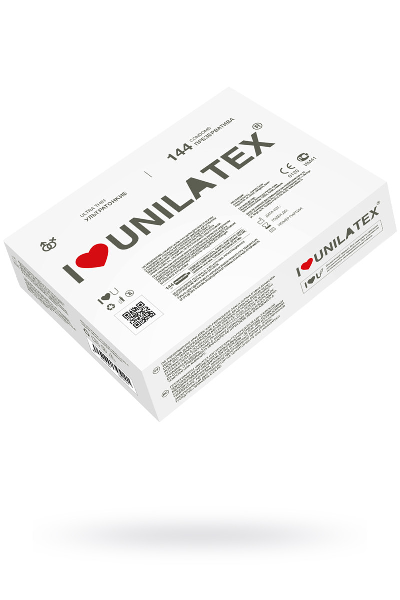 Презервативы Unilatex, ultrathin, латекс, ультратонкие, 19 см,  Ø 5,4 см, 144 шт (арт. 3016)