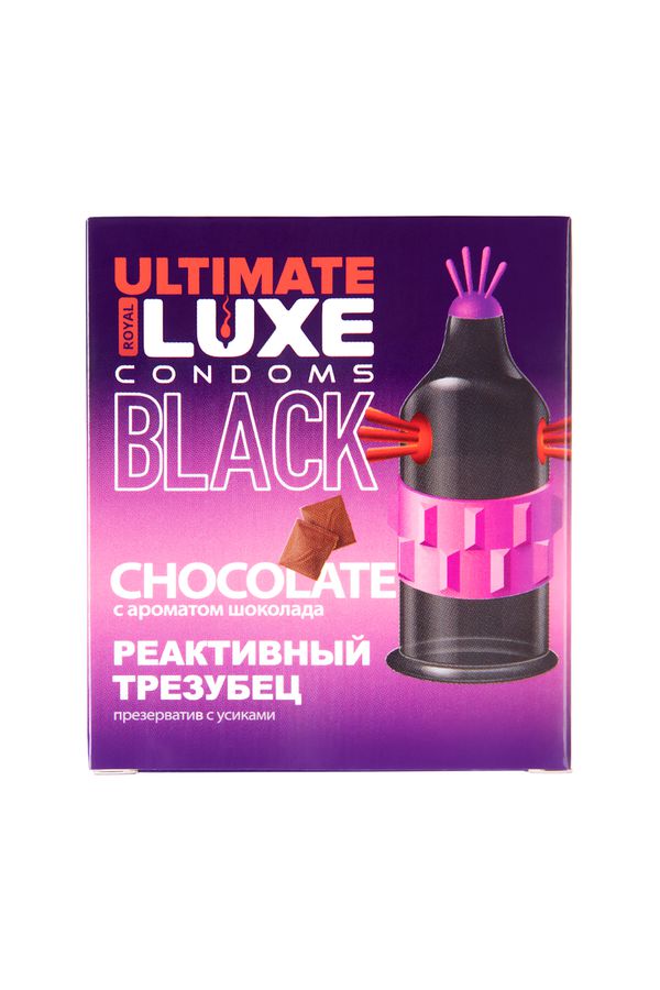 Презервативы Luxe, black ultimate, «Реактивный трезубец», шоколад, 18 см, 5,2 см, 1 шт. (арт. 150367, 744/1)