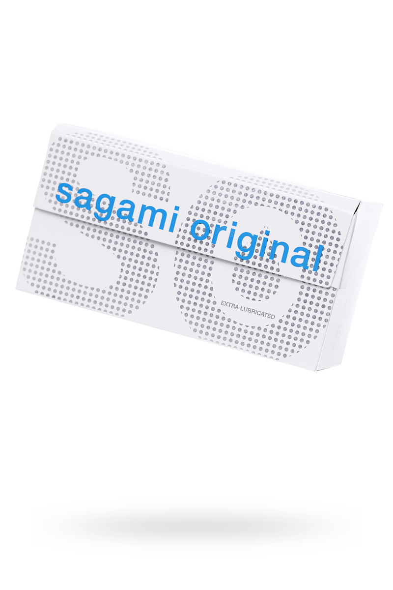 Презервативы Sagami, original 0.02, extra lub, полиуретан, 19 см, 5,8 см, 12 шт (арт. 143255)