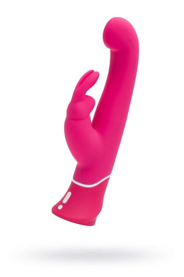 Вибратор для G-точки Happy Rabbit с клиторальным стимулятором, розовый, 24,1 см, Ø3,2 см (арт. 71502)