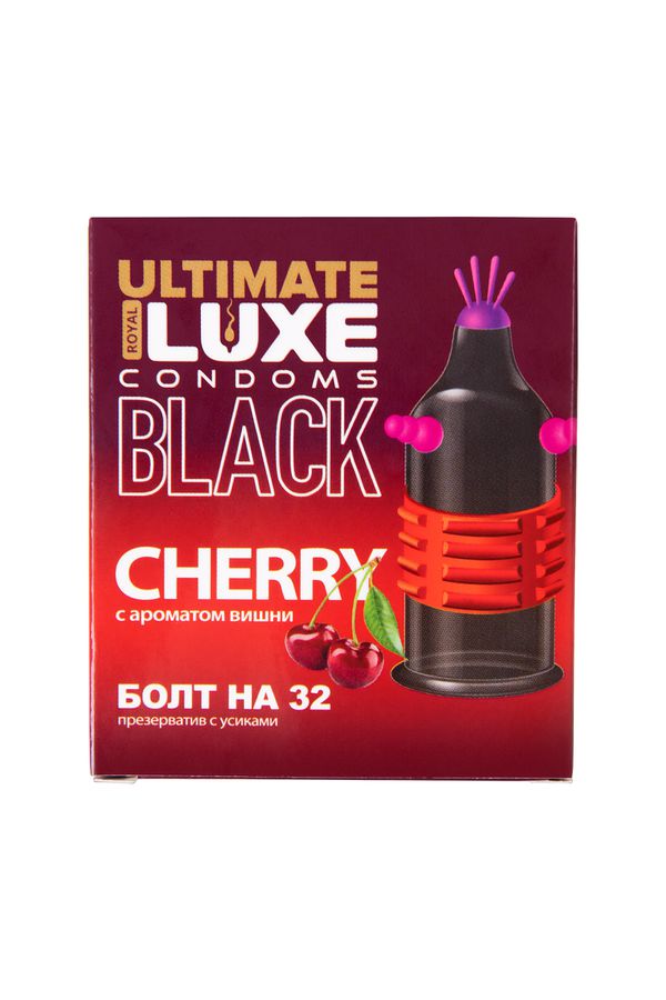 Презервативы Luxe, black ultimate, «Болт на 32», вишня, 18 см, 5,2 см, 1 шт. (арт. 150365, 742/1)
