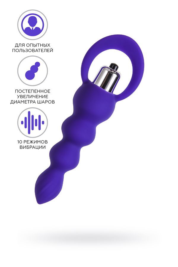 Анальная втулка ToDo by Toyfa Twisty, силикон, фиолетовая, 14 см, Ø 3,2 см (арт. 358010)