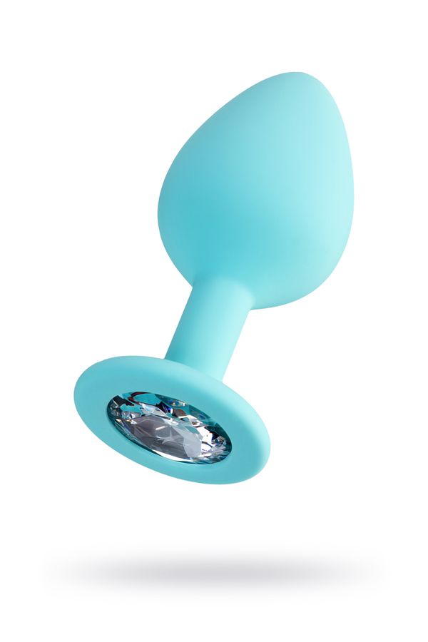 Анальная втулка ToDo by Toyfa Brilliant, силикон, голубая, 8 см, Ø 3 см, 50 г (арт. 357033)