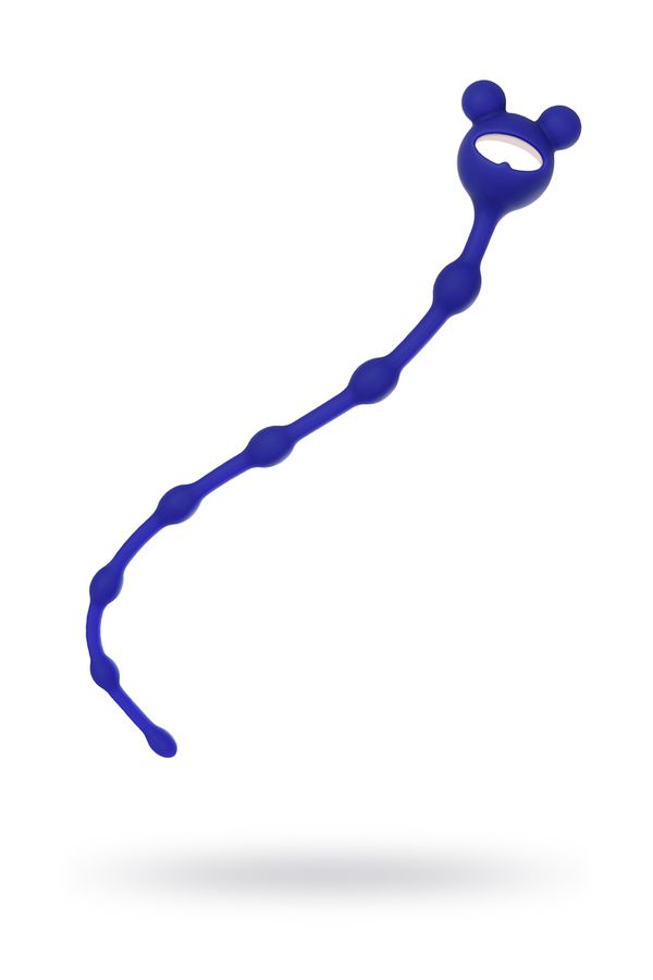 Анальная цепочка ToDo by Toyfa Froggy, силикон, синяя, 27,4 см, Ø 1,4 см (арт. 356004)