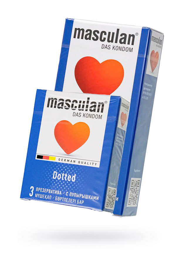Презервативы Masculan Classic 2, 19 см, Ø 5,3 см, с пупырышками (Dotted)