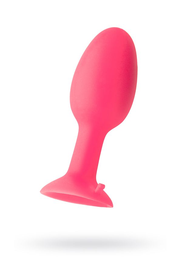 Анальная втулка Toyfa POPO Pleasure, со стальным шариком внутри, силикон, розовая, 10,5 см,  Ø4,2 см (арт. 731309)
