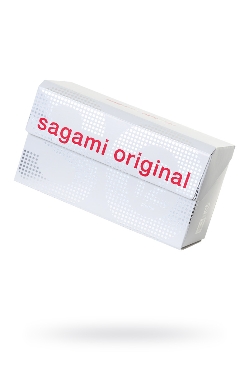 Презервативы Sagami, original 0.02, полиуретан, 19 см, 5,8 см, 12 шт (арт. 143144)