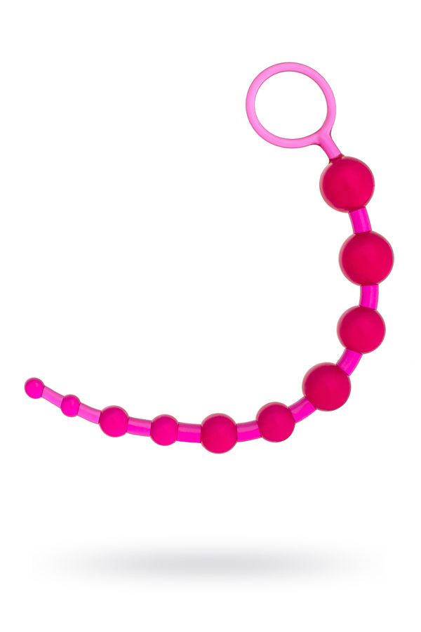 Анальная цепочка Toyfa, PVC, розовый, 30 см, Ø 2,5 см (арт. 881302-3)