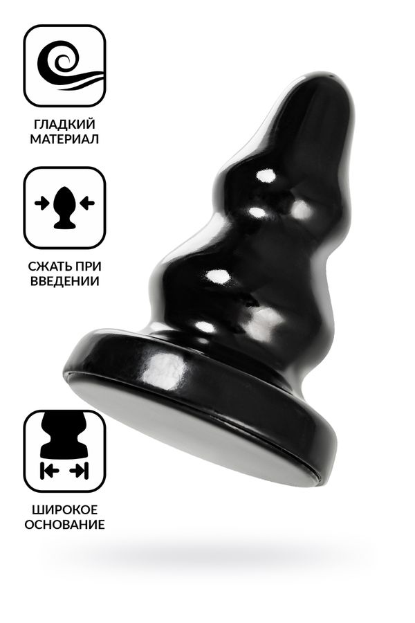 Анальная втулка Toyfa POPO Pleasure Monoceros, PVC, черная, 15 см, Ø 7 см (арт. 731453)