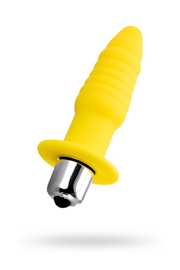 Анальная вибровтулка ToDo by Toyfa Lancy, силикон, желтая, 11 см, Ø 3 (арт. 358008)