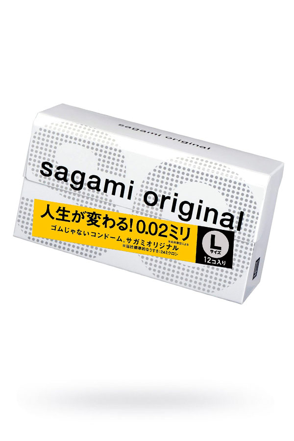 Презервативы Sagami, original 0.01, Large, полиуретан, 19 см, 5,8 см
