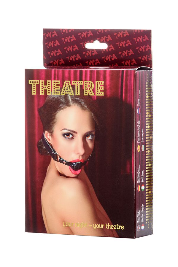 Кляп TOYFA Theatre, ABS пластик, черный, 62,5 см (арт. 708011)