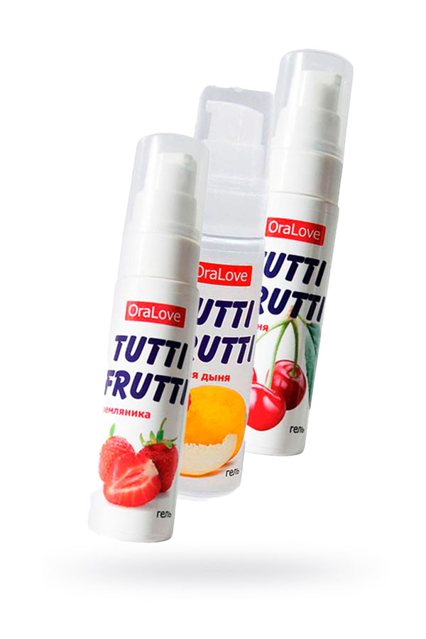 Съедобная гель-смазка TUTTI-FRUTTI для орального секса, 30 г (вкусы в ассортименте)