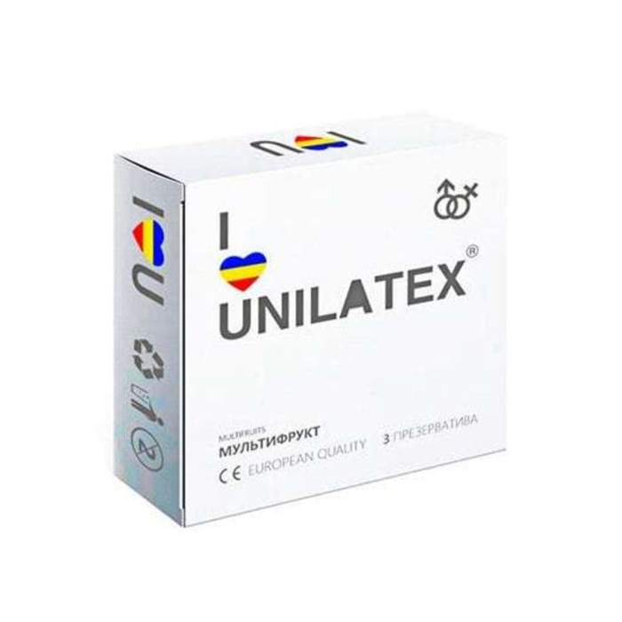 Unilatex Multifruits презервативы гладкие фруктовые 19 см, Ø 5,4
