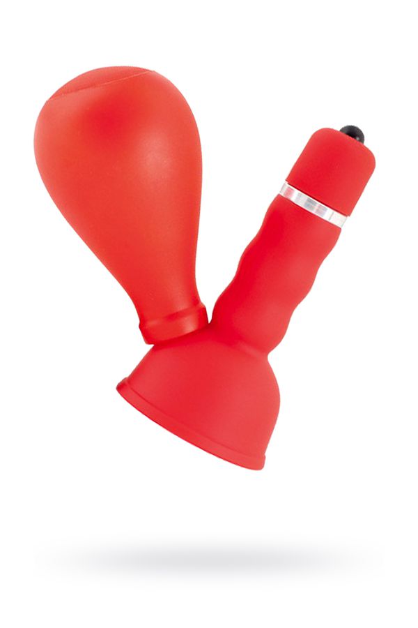 Вибромассажер для сосков Black & Red by Toyfa с грушей, ABS пластик, красный, 8,2 см, Ø 3,8 см (арт. 905002-9)