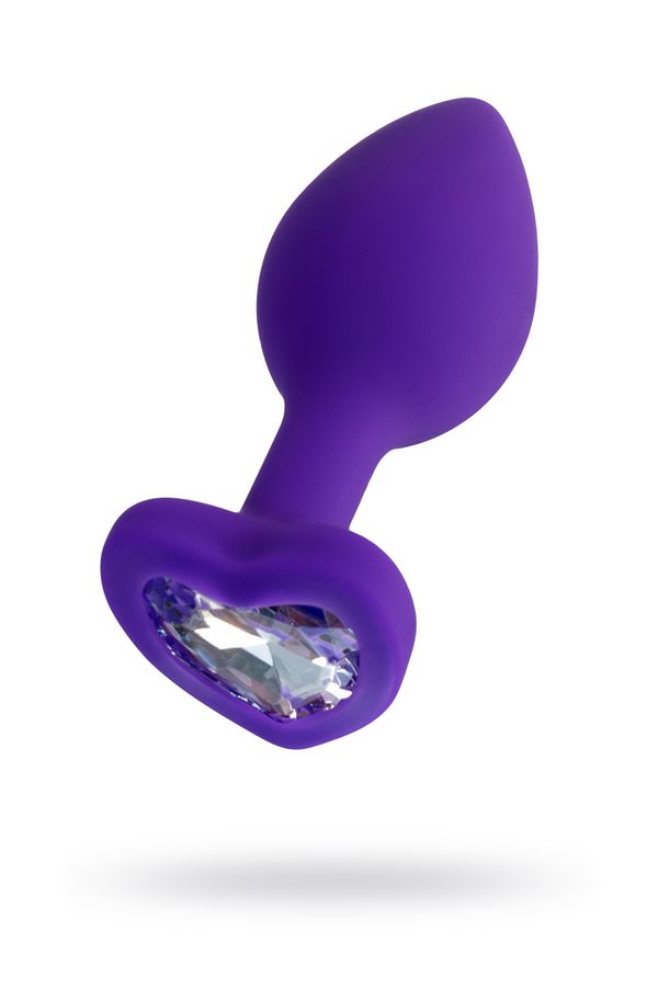 Анальная втулка ToDo by Toyfa Diamond Heart, силикон, фиолетовая, 7 см, Ø 2 см, 18 г (арт. 357024)
