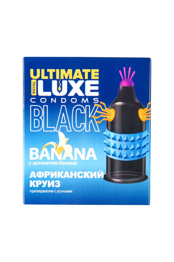 Презервативы Luxe, black ultimate, «Африканский круиз», банан, 18 см, 5,2 см, 1 шт. (арт. 150364, 741/1)