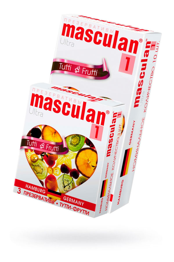 Презервативы Masculan Ultra 1, 18,5 см, Ø 5,3 см, Тутти-фрутти (Tutti-Frutti)