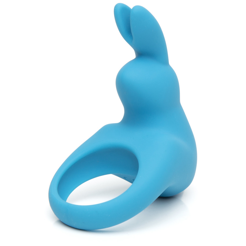 Эрекционное кольцо Happy Rabbit с вибрацией, голубое, Ø 3,17 см (арт. 84679)
