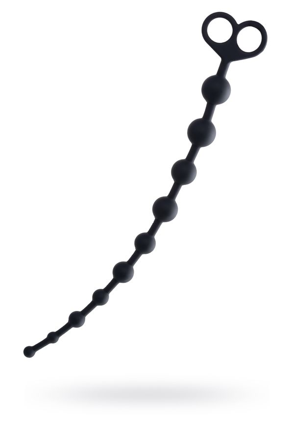 Анальные бусы Toyfa POPO Pleasure Cephei, водонепроницаемые, силикон, черные, 33,5 см, Ø 2,4 см (арт. 731431)