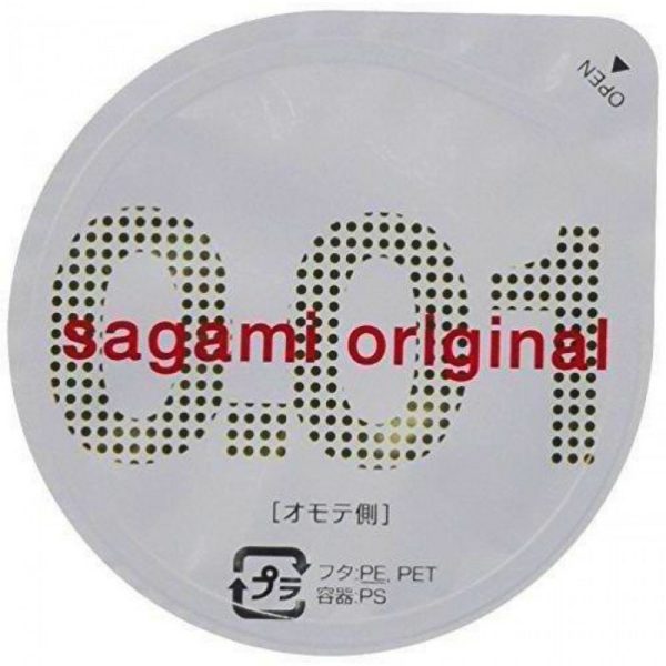 Презервативы Sagami, original 0.01, полиуретан, 17 см, 5,5 см, 1 шт (арт. 143246)