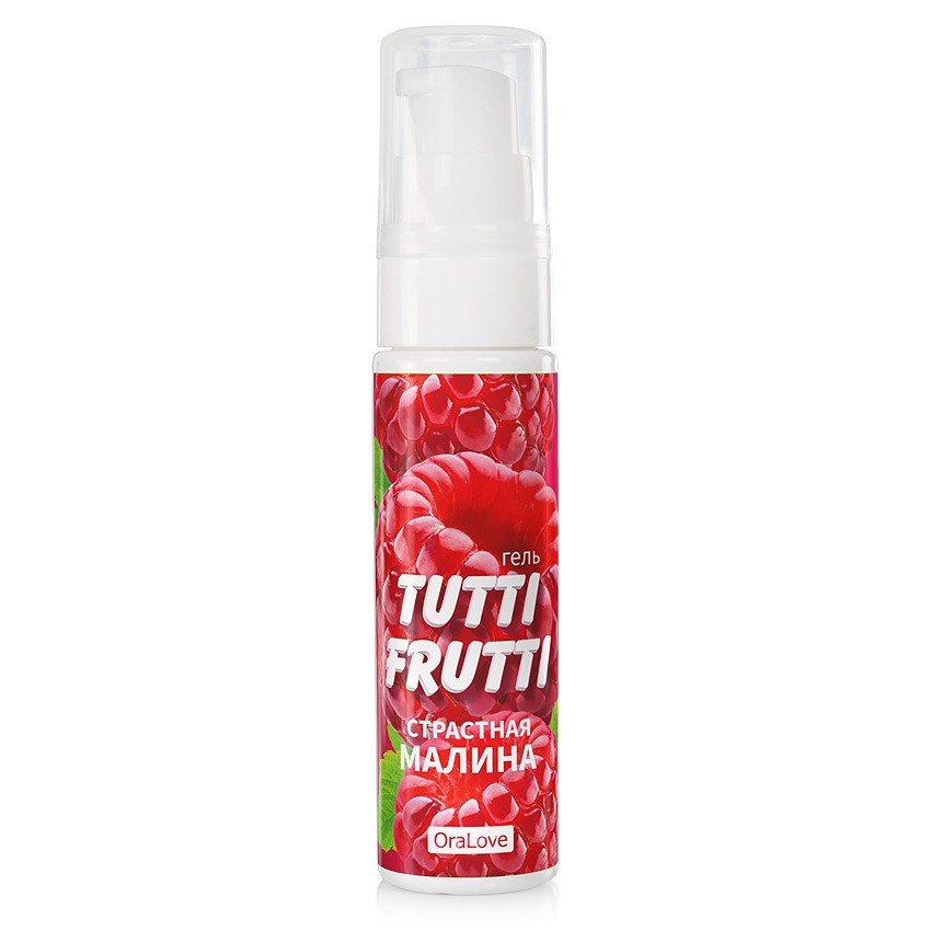 Съедобная гель-смазка TUTTI-FRUTTI для орального секса со вкусом малины, 30 г (арт. LB-30003)