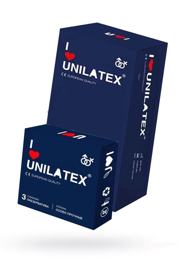 Презервативы Unilatex Extra Strong, латекс, 19 см, Ø 5,4 см