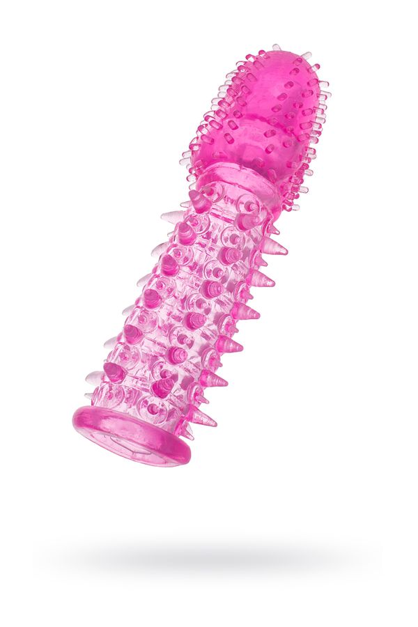 Насадка на пенис с ворсинками TOYFA, TPE, розовая, 13,5 см, Ø 3,5 см (арт. 888005-3)