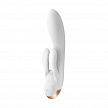 Вибратор-кролик Satisfyer Double Flex с двумя клиторальными отростками, белый, 20 см (арт. 4002620WHT)