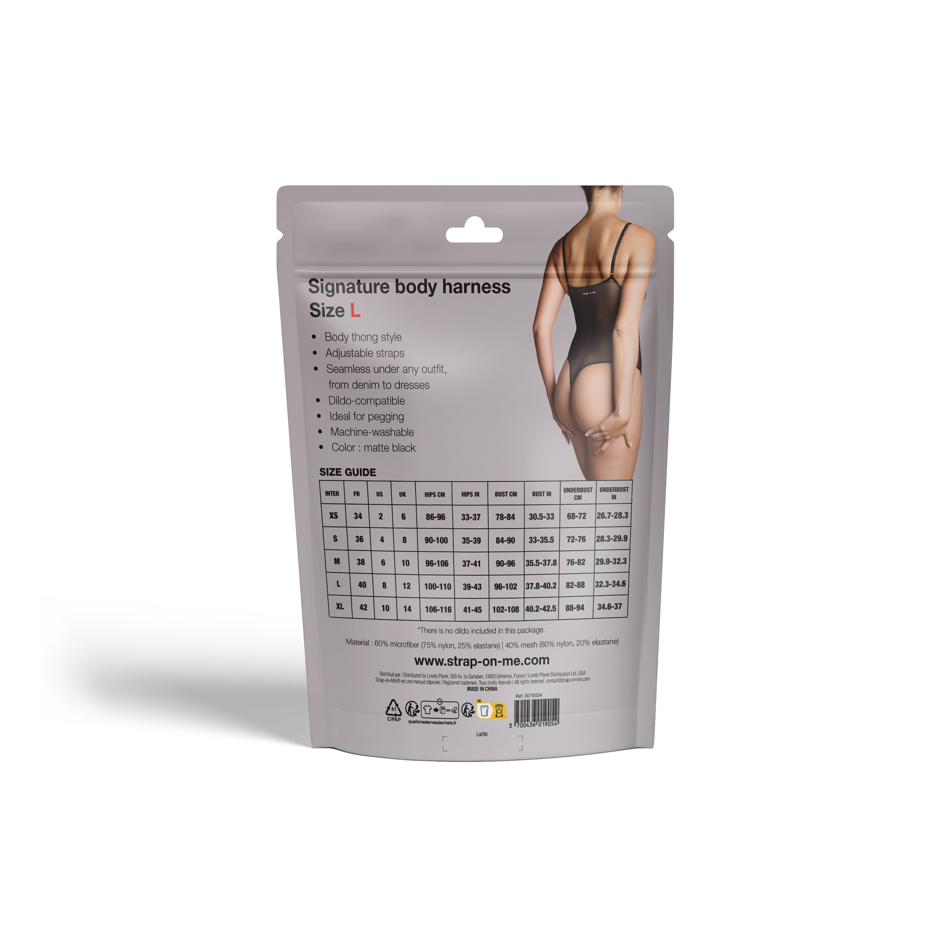 Пояс для страпона Strap-on-me Harnais Body Signature, L