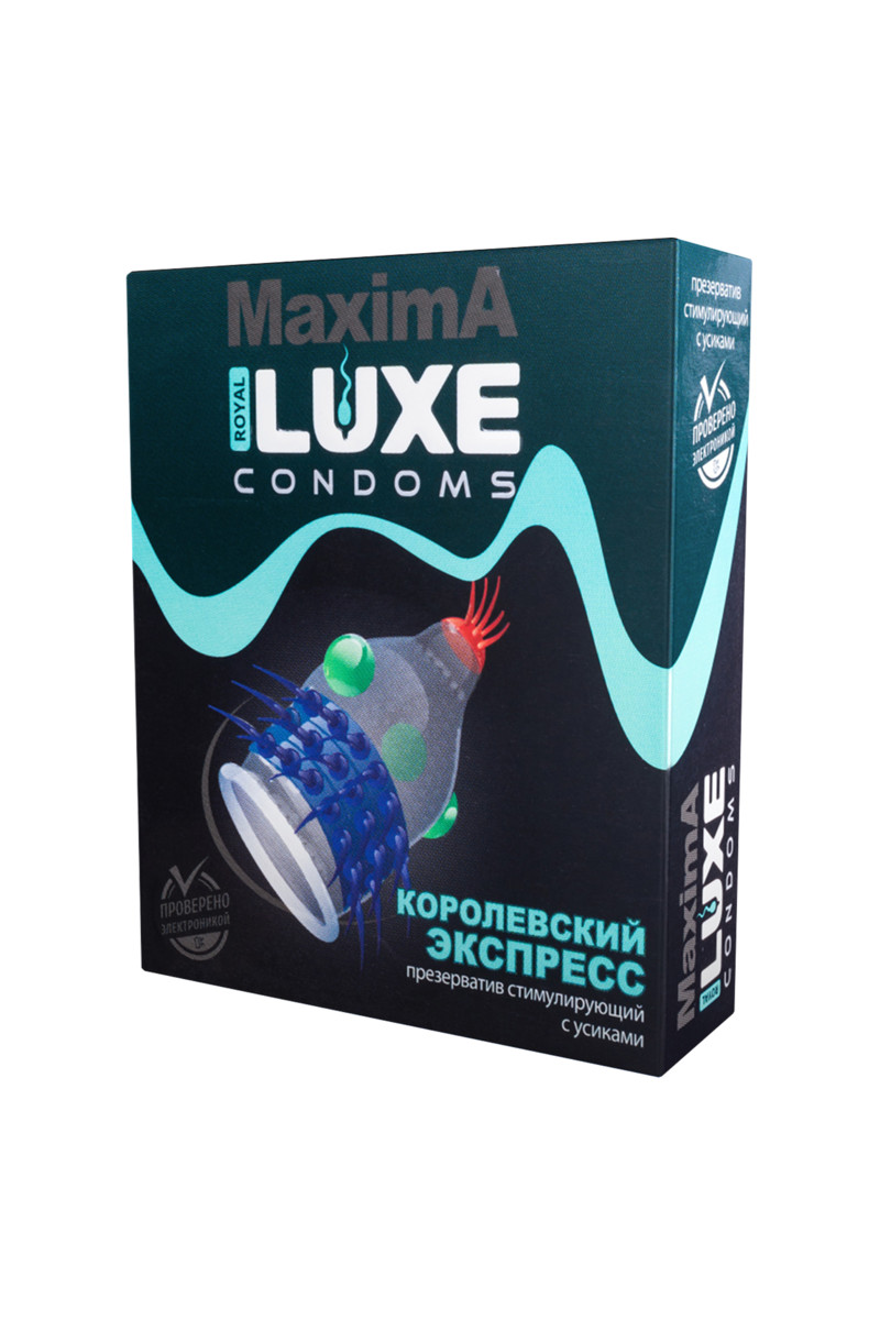 Презервативы Luxe maxima, 18 см, 5.2 см, 1 шт. (рельефы в ассортименте)