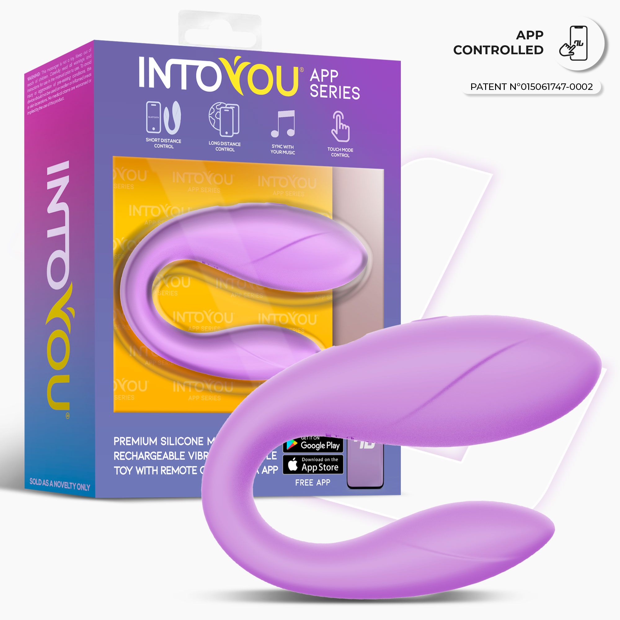 Интерактивный вибромассажёр для пар Couple Toy Lavender, лавандовый