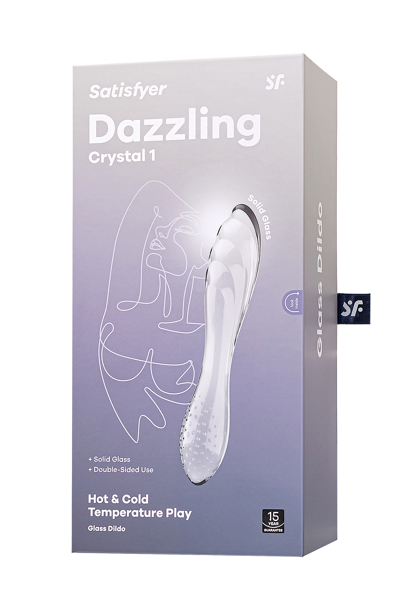 Двусторонний фаллоимитатор Satisfyer Dazzling Crystal 1, стекло, 18,5 см (цвета в ассортименте)