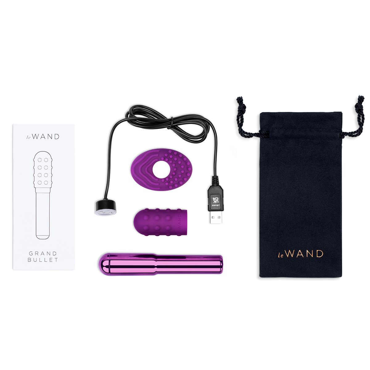 Люксовый вибратор Le Wand Grand Bullet вишневый