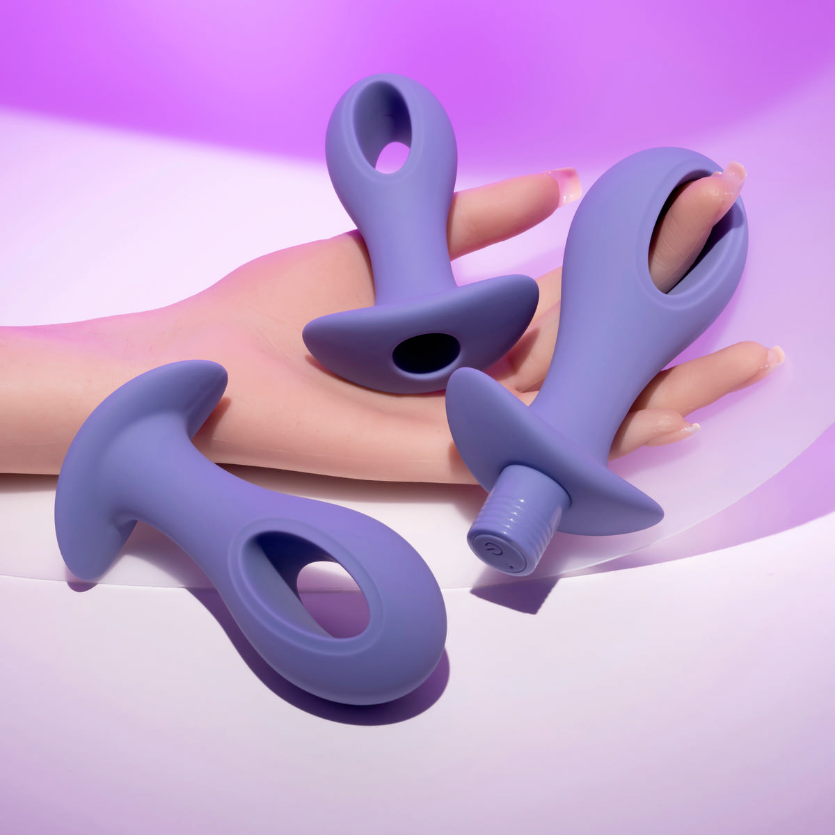 Набор анальных пробок с вибропулей Hole Punch Plug Set