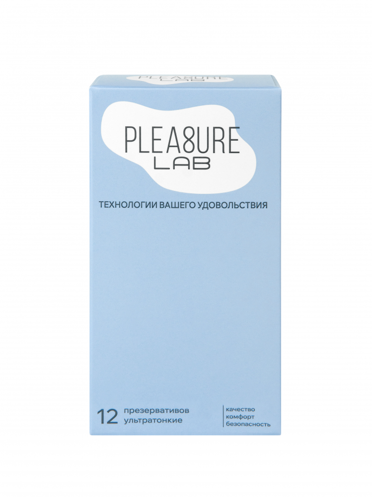 Презервативы ультратонкие Pleasure Lab, 19 см, Ø 5,5 см, 12 шт (арт. 1280lab)