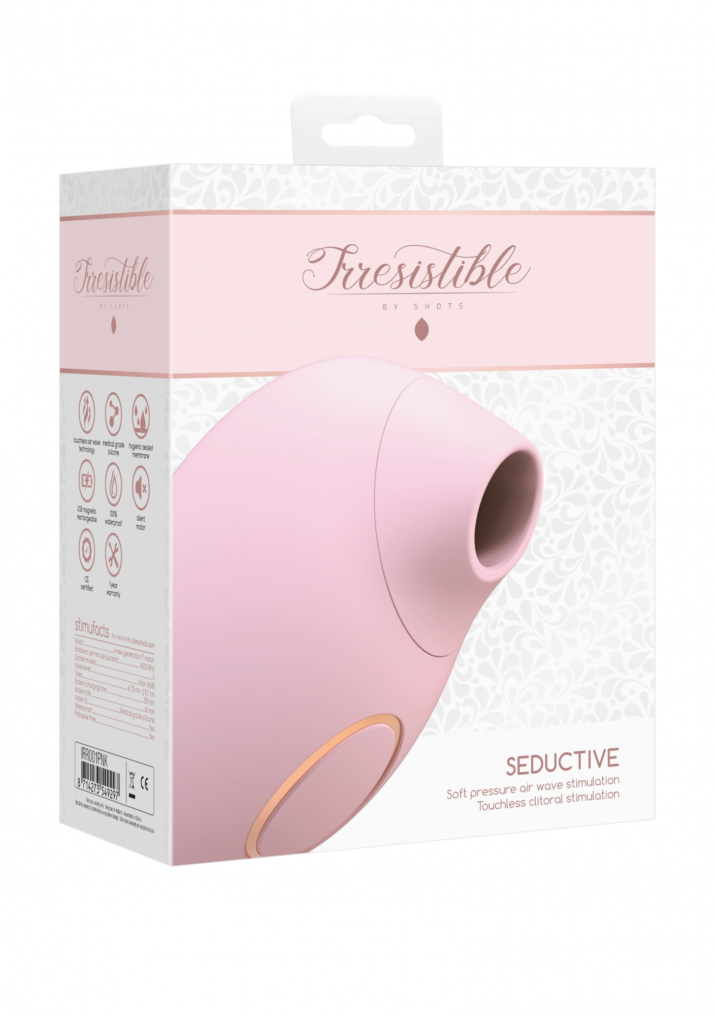 Эргономичный женский массажер Irresistible Seductive, розовый