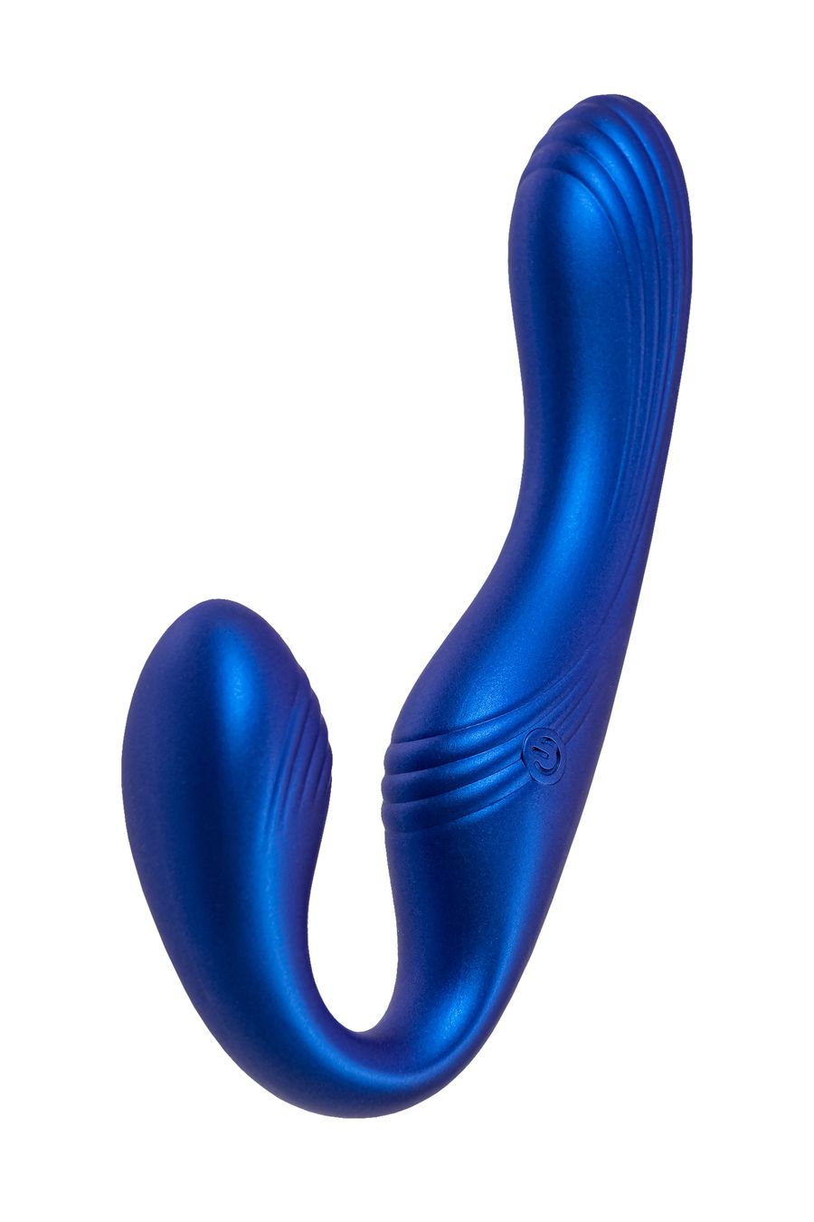 Страпон безремневой L`Eroina APP ARDEE с управлением от приложения и пульта, силикон, синий, 31 см (арт. 565004)