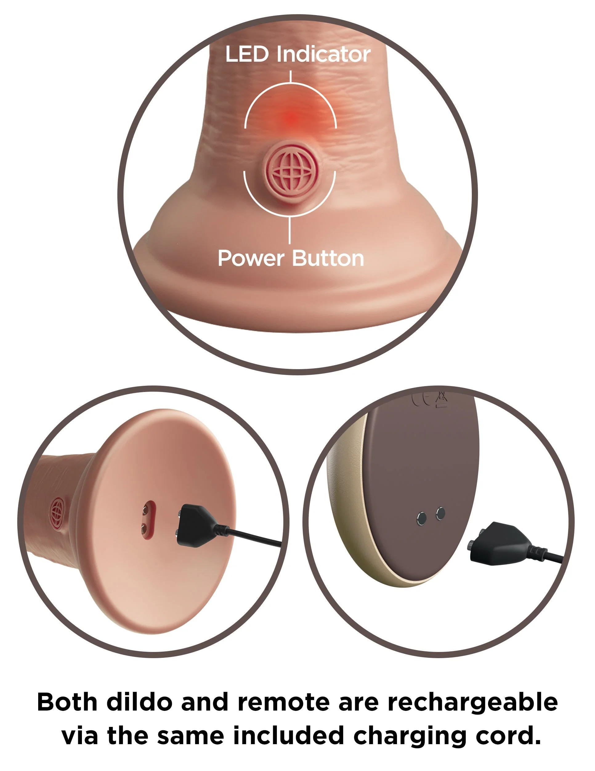 Вибратор KC Elite 9"" Vibrating Silicone Dong - Light Pipedream 577921PD