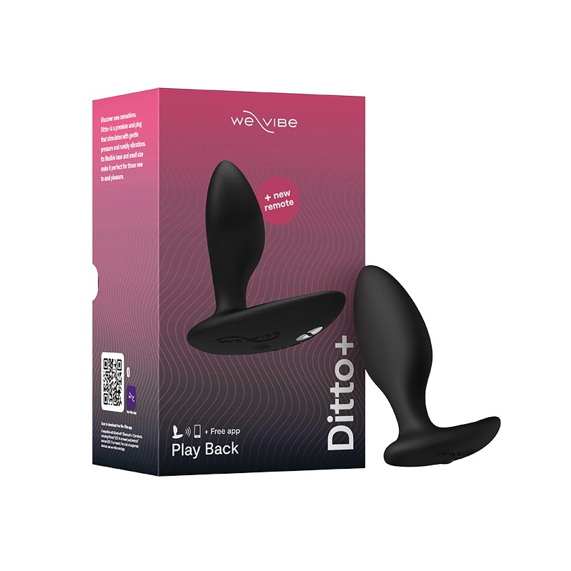 Анальная вибровтулка We-Vibe Ditto+ черный,9 см, Ø 5 см (арт. SNDT2SG4)