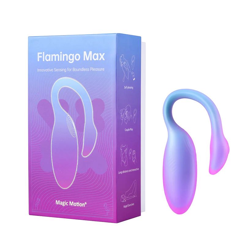 Вибратор Magic Motion Flamingo Max, синий – 2 в 1 вибратор + тренажер Кегеля (арт. 861153z)