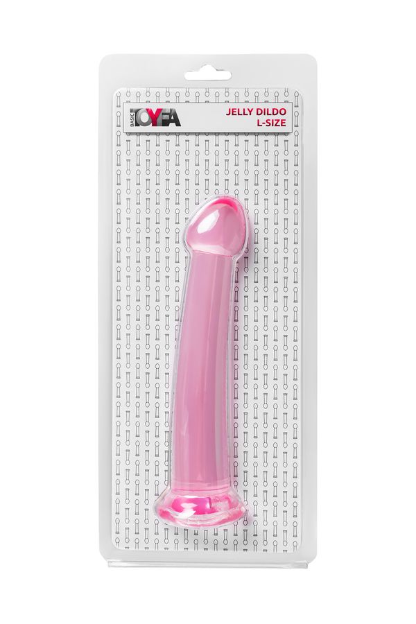 Нереалистичный фаллоимитатор Jelly Dildo Toyfa Basic, TPE, розовый