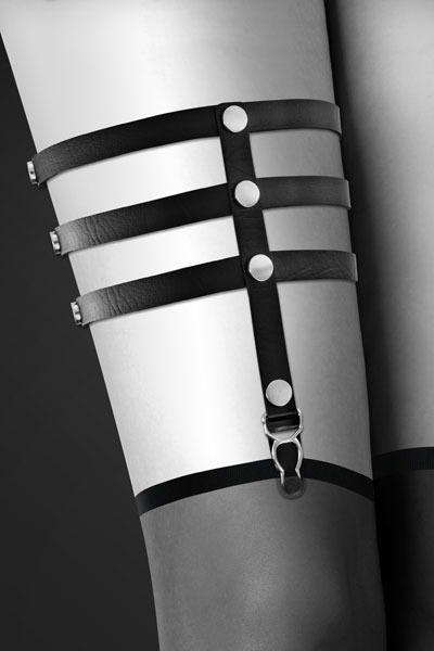 Гартер Bijoux Pour Toi тройной GARTER 3 THONGS BLACK черный