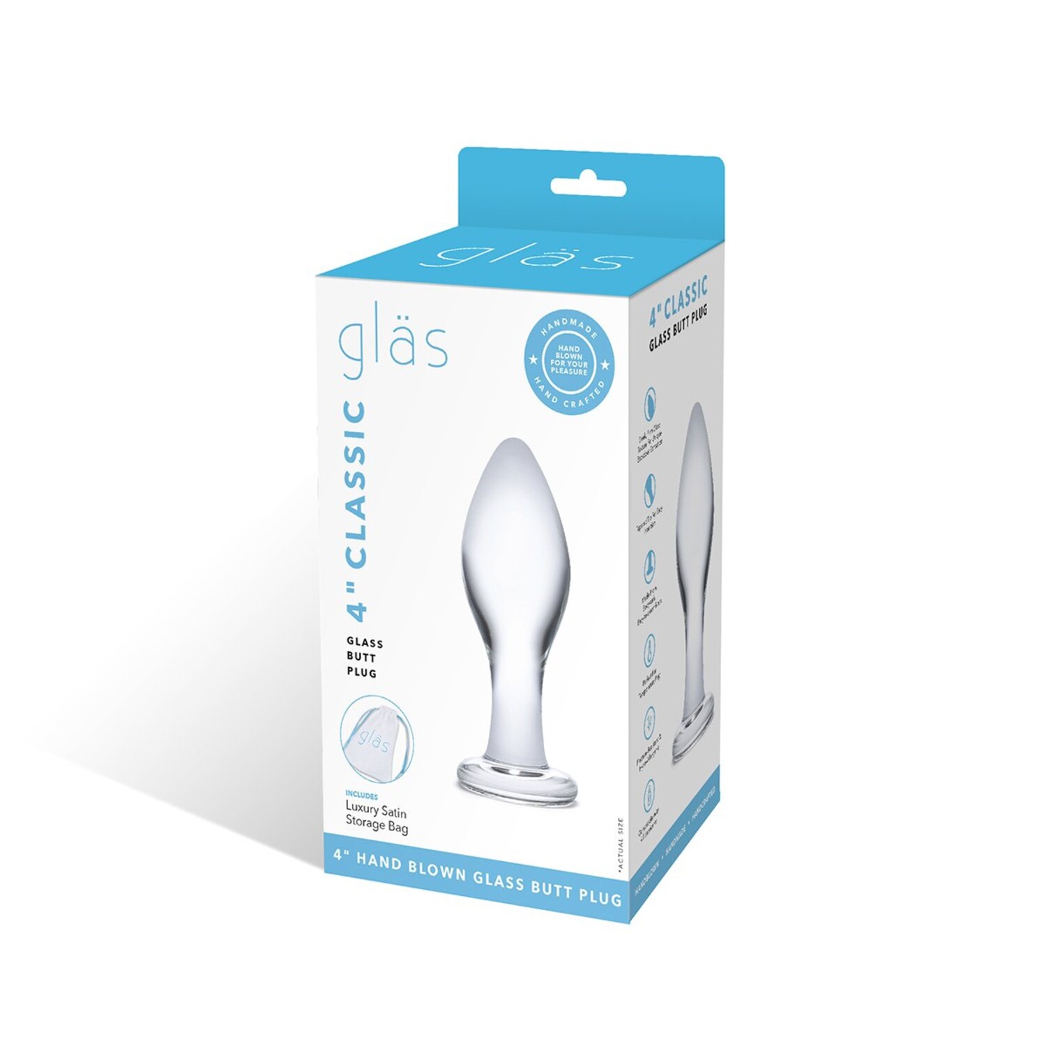 Элегантная анальная пробка Classic Glass Butt Plug