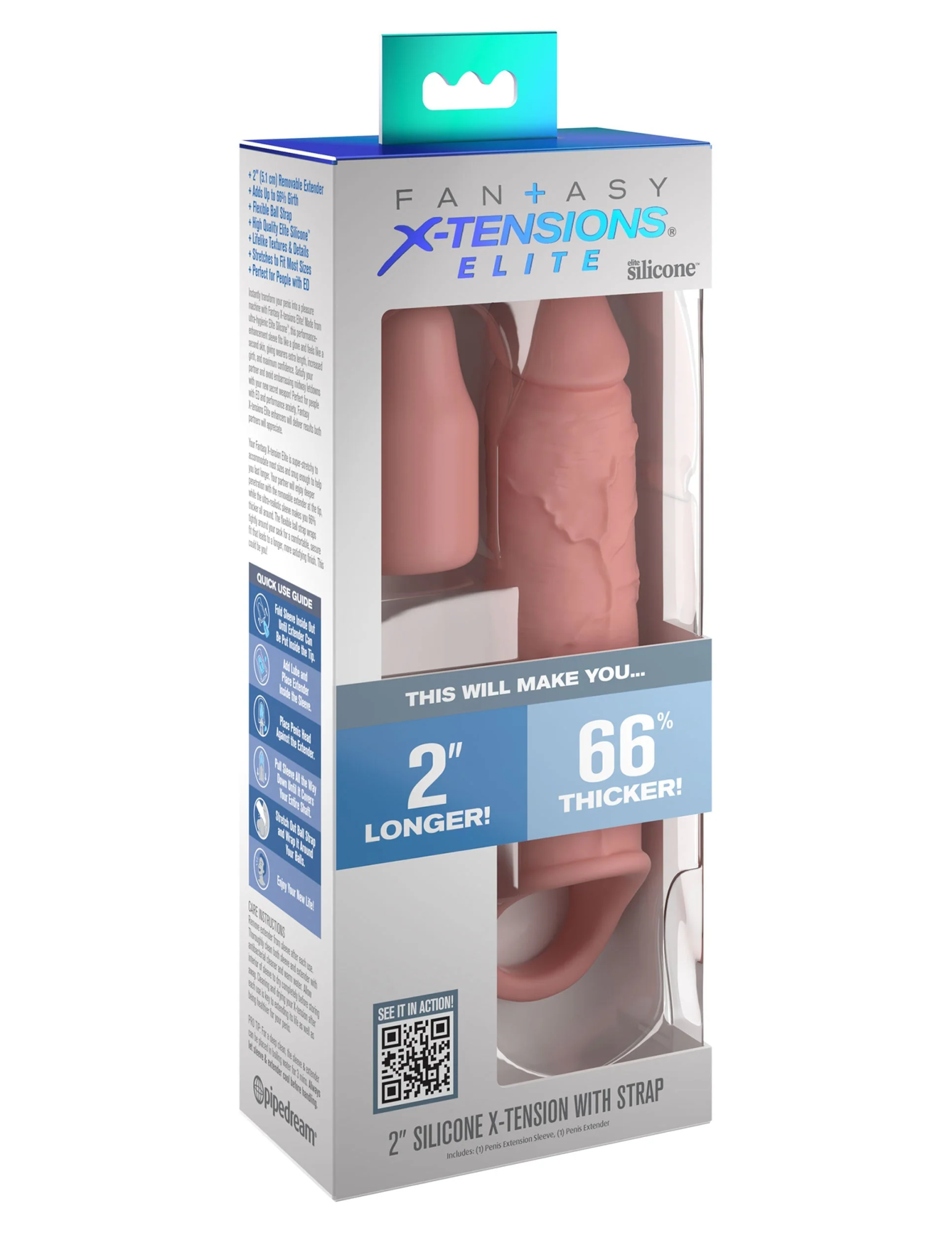 Страпон Fantasy X-tensions Elite 6"" Extension with Strap - Light Pipedream 415021PD