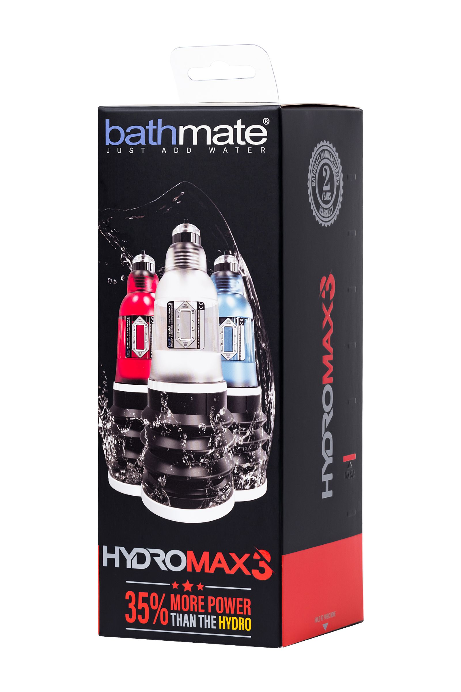 Гидропомпа Bathmate HYDROMAX3, ABS пластик, прозрачная, 22 см